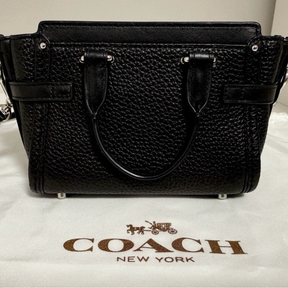 COACH Swagger 20 Mini Satchel Black with Silver Hardware - Picture 3 of 7